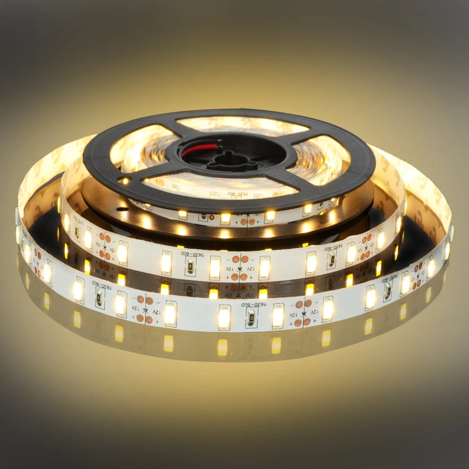 VINBE 5M Bianco Caldo Strisce LED SMD 5630 Nastro no impermeabile 12V (w1g) - Immagine 1 di 1