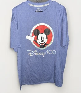 T-shirt DISNEY 100 taglia XL 100 anni di meraviglia Topolino blu double face - Foto 1 di 6