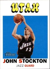 2000-01 Topps Heritage Utah Jazz Basketball Card #223 John Stockton