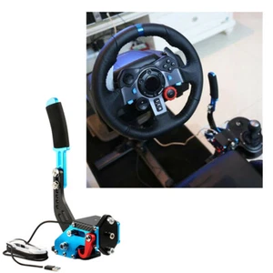 KYOSTAR Nuovo freno a mano PC USB giochi blu 14 bit per Logitech G27 G25 G29 T500 - Foto 1 di 11