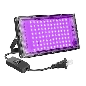 100W UV Blacklight, Black Light Fixtures 395nm-405nm UV Black Light with Swit... - Picture 1 of 7