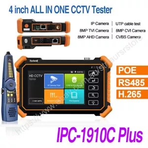 Rsrteng IPC-1910C Plus IP CCTV Camera Tester AHD CVI TVI CVBS WIFI Cable Tracer - Picture 1 of 10