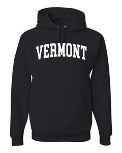 State of Vermont College Style White Fashion Unisex Hoodie Sweatshirt - Picture 1 of 11
