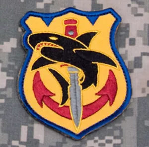 Mil-Spec Monkey Tac Shark Morale Patch Full Color Hook Back - Picture 1 of 1