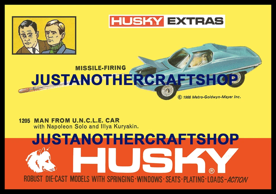 Corgi Husky Juniors 1205 Man From Uncle Large A3 Size Poster Advert Leaflet Sign - Image 1 of 1