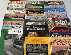 Lote de 35 folletos de ganchillo y punto libros afganos, tapetes, manteles lote #1 - Imagen 1 de 18