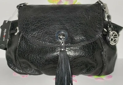 💥NUEVO CON ETIQUETAS💥Style And Co Cartera Negra Suave Pbld Lth Borlas y Plisada con bolsa cos Precio de venta sugerido por el fabricante 78 USD Foto 1 de 4