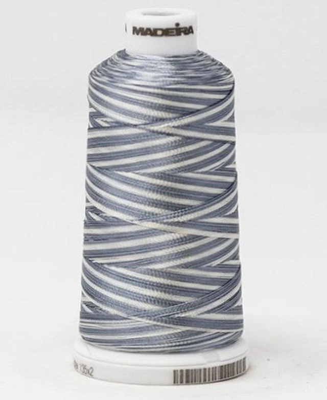 Madeira Classic Rayon 40, #2017 LIGHT GRAY OMBRE 1000m Variegated Embroidery Thr - Image 1 of 1