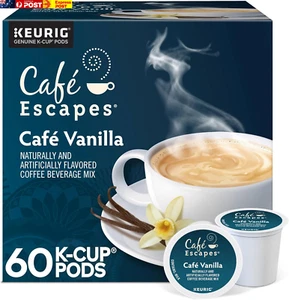 Café Vanilla Coffee Beverage, Single-Serve K-Cup Pods, 60 Count - Picture 1 of 10
