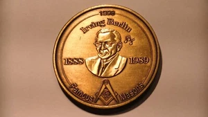 IRVING BERLIN 1998 FAMOSOS MASONES MEDALLA DE COLECCIÓN MASÓN MASÓNICO G BRÚJULA Y CUADRADO - Imagen 1 de 18