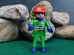 Playmobil **Rarität** Schlüsselanhänger Rennfahrer Champion Uvex/1991, ohne OVP! - Bild 1 von 2