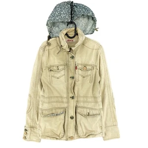 Levi's Beige 100% Baumwolle Jacke mit Kapuze GRÖSSE - Bild 1 von 11