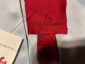 J S Bolero Jacket Satan Baby Blue Size 14 NWT - Picture 1 of 7