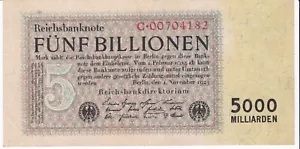 Deutschland Inflationsgeld 5 Billionen Reichsmark - Bild 1 von 2