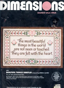Beautiful Things Sampler - KIT de punto de cruz contado dimensiones - 14 x 9" - 1982 - Imagen 1 de 3