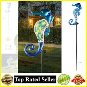 Seahorse Solar Outdoor Lights Decor Yard Garden Stakes Waterproof 7 LED Light - Picture 1 of 8