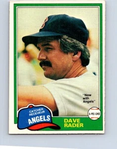 VINTAGE BASEBALL CARD O-PEE-CHEE 1981 CALIFORNIA ANGELS DAVE RADER NO708 - Picture 1 of 2