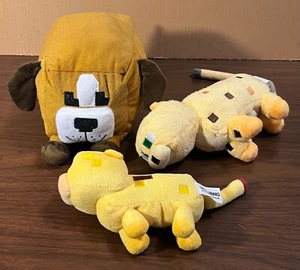 Peluche Minecraft Mojang/Jinx LOTTO di 3 - Ocelots di peluche e cane marrone - ottime condizioni - Foto 1 di 9