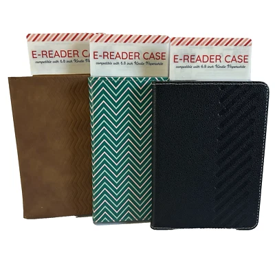 Fundas de lector electrónico para Kindle Paperwhite de 6,8" lote de 3 verdes/rosas-marrones-negras NUEVAS Foto 1 de 4