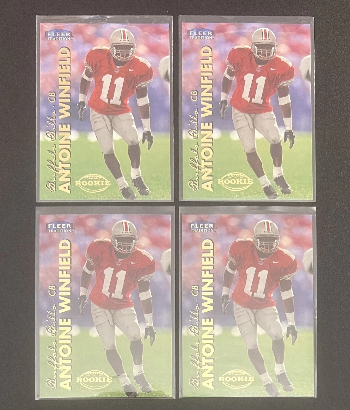 (4) Antoine Winfield 1999 Fleer Tradition ROOKIE #298 Lot - Ohio State Buckeyes