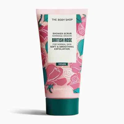 The Body Shop British Rose Shower Scrub 50ml Soft Exfoliate Vegan Skin - Image 1 of 2