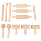  Wooden Clay Tools Child Mason Children Dough Molding Modeling Pattern Kit