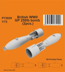 CMK 129-P72029 - 1:72 British WWII GP 250lb bomb (2pcs.) - Neu - Picture 1 of 1