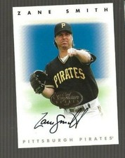 Zane Smith 1996 Leaf Signature Series Auto Silver Pittsburgh Pirates