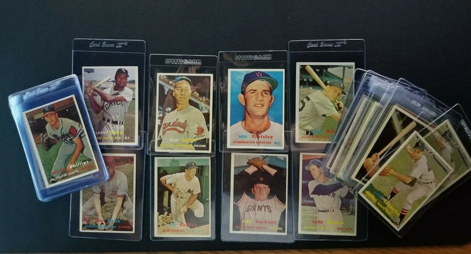 9/9/25- 1957 TOPPS BASEBALL COMPLETE SET (#211-407) BUILD/BREAK QUALITY ~EX/EX+ - Image 1 of 1