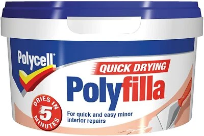Polycell Quick Drying Polyfilla Tub 500g Ready Mixed Crack & Hole Repair Filler - Image 1 of 3