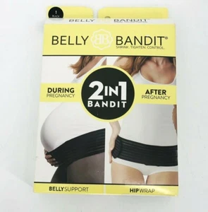 Belly Bandit 2 in 1 Belly Support Hip Wrap Size 2 Black Before/After Pregnancy - Picture 1 of 5