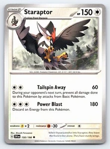Staraptor 150/198 Uncommon Scarlet & Violet Pokemon Card - NM Near Mint - Picture 1 of 5