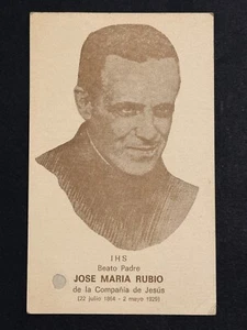 holy card relic santino reliquie reliquia "BEATO PADRE JOSE MARIA RUBIO" - Picture 1 of 2