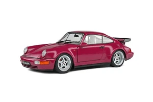 1990 PORSCHE 911 (964) TURBO 3.6 IN STERNRUBIN 1/18 MODEL by SOLIDO NEW IN BOX - Picture 1 of 10