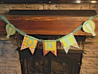 Oh the Places You'll Go UNA pancarta - pancarta de primer cumpleaños - banner de trona para niño Foto 1 de 4