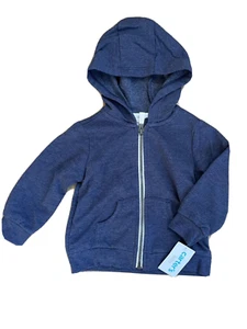 Carter's Baby Boy Hooded Zip-Up Sweatshirt, Blue, 18 Months - Picture 1 of 1