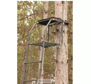 18' Tall Climb Tree Stand Ladder Deer Outdoor Hunting with Archer Seat Treestand - Picture 1 of 12