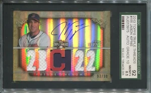 2013 Topps Triple Threads Jersey Autograph JASON KIPNIS Indians 93/99 SGC 8.5 - Picture 1 of 2