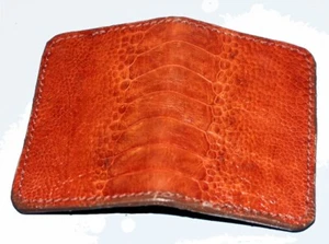 CUSTODIA GAMBA DI STRUZZO PERSONALIZZATA FATTA A MANO BUSINESS O CARTA DI CREDITO  - Foto 1 di 3