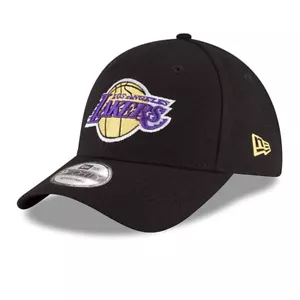 New Era Los Angeles Lakers 9Forty The League Black Adjustable Strap Hat Cap - Picture 1 of 9