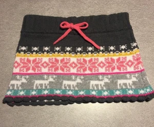 HEMA Infant Sweater Knit Skirt Euro Sz 74/US 9M, Gray/Pink/Yellow Glitter Yarn - Picture 1 of 8