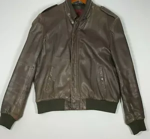 Vintage Bloomingdales Men's Store Braun Langarm Zip Bomberjacke Herren 42 - Bild 1 von 10