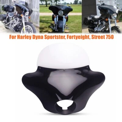 Carenado delantero Batwing parabrisas para Harley Dyna Sportster XL1200 883 Street 750 Foto 1 de 4