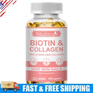 Collagen Supplement 4000mcg - 120 Tablets with Hyaluronic Acid & Vitamin C - Picture 1 of 8