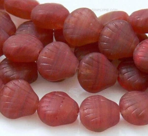 Meeresschale matt rot Sienna 9 mm 20 tschechische Glasperlen - Bild 1 von 2