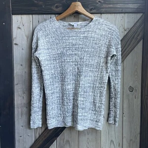 Leo & Nicole grauer Spitzen Strick Pullover Pulli Gr. Small - Bild 1 von 8