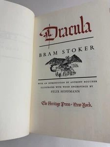 1965 Heritage Press "Dracula" hardcover book with slipcover, by Bram Stoker - Picture 1 of 4