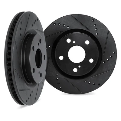 For BMW 550i GT xDrive 10-17 DFC Premium Drilled & Slotted Front Brake Rotor Set Foto 1 de 3