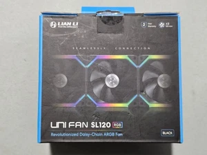 Lian Li UNI Fan SL120 Black, Pack of 3 - Picture 1 of 10