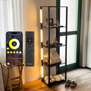 FENLO LED Floor Lamp with Shelves Fancy Pro, Dimmable Display Shelf Lamp with... - Picture 1 of 9